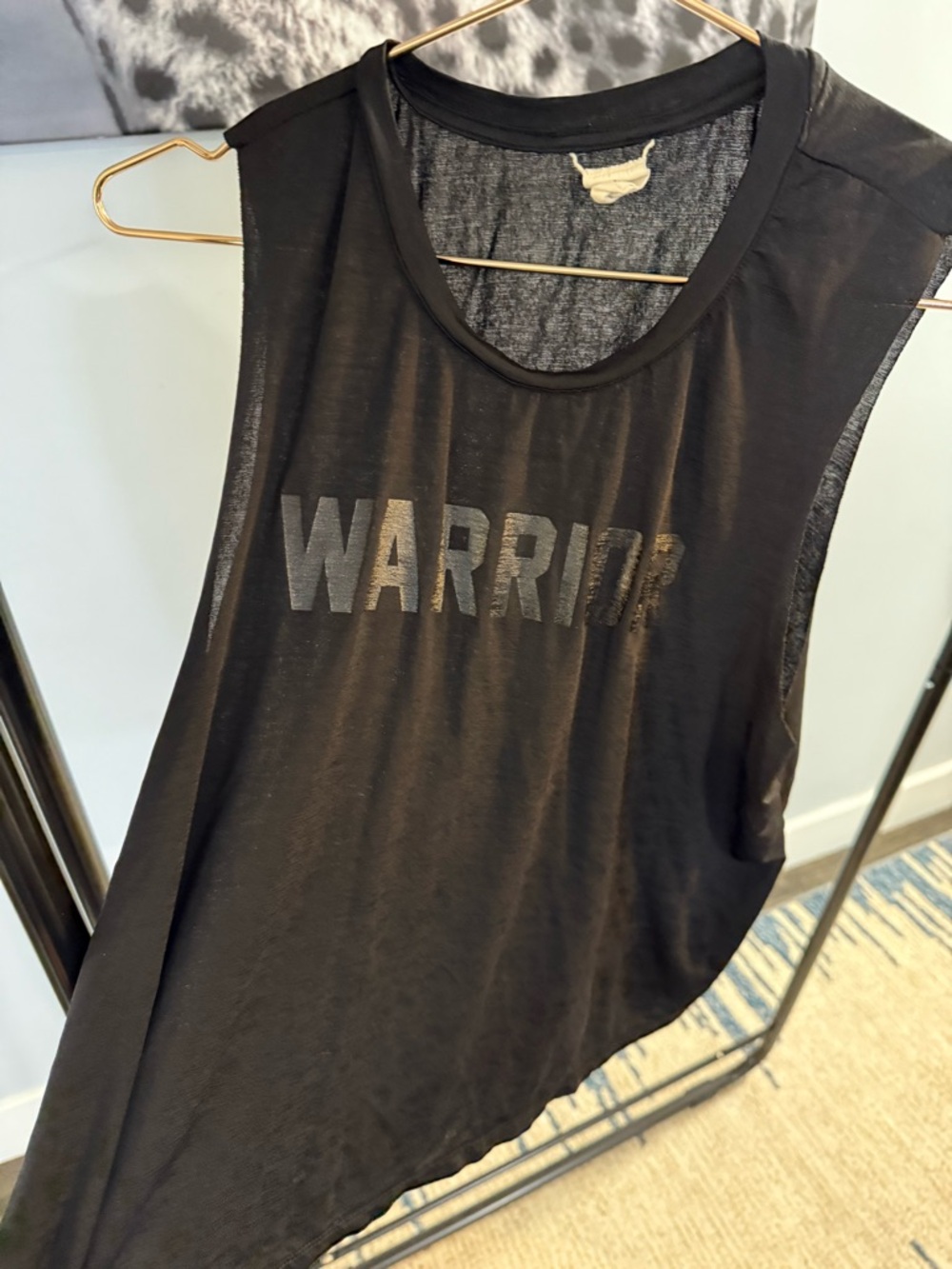 Spiritual Gangster Crop Black 'Warrior' Muscle Tee